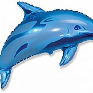 Шар (38/97 см) Фигура, Дельфин, Синий