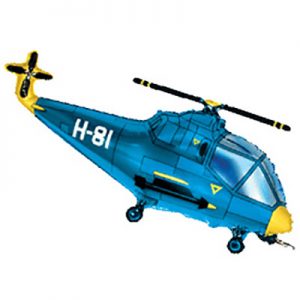 Шар (39/99 см) Фигура, Вертолет, Синий