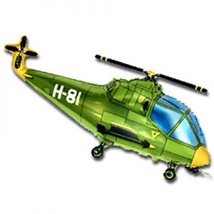Шар (39/99 см) Фигура, Вертолет, Зеленый