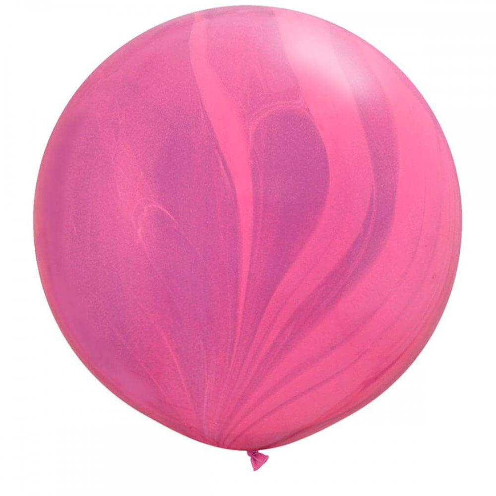 Латексный шар с гелием, Агат, Розово-фиолетовый, 30