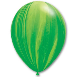 Латексный шар с гелием, Агат, Зеленый, 12
