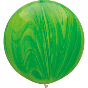Латексный шар с гелием, Агат, Зеленый, 30
